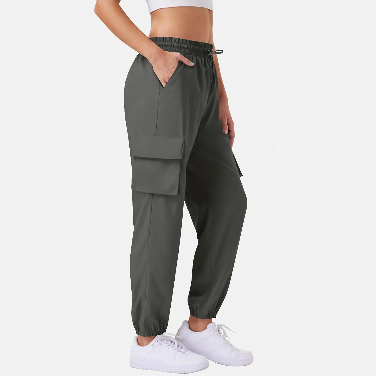 Womens Cargo Pants Lightweight Summer Quick Dry Waterproof Hiking Pant Casual Outdoor Athletic Joggers with Pockets