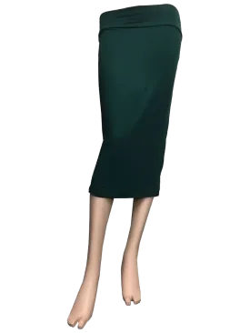 Women's High Waisted Plain Pencil Midi Skirt