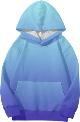 Youth Girls Oversized Hoodie Gradient Color Preppy Hoodie Kids Toddler Y2K Trendy Hooded Sweatshirt Pullover Tops