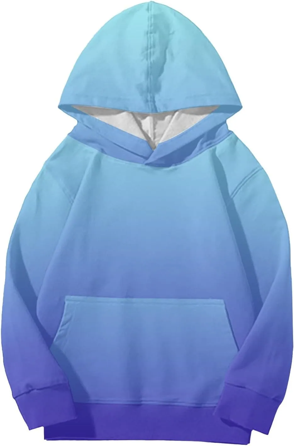 Youth Girls Oversized Hoodie Gradient Color Preppy Hoodie Kids Toddler Y2K Trendy Hooded Sweatshirt Pullover Tops