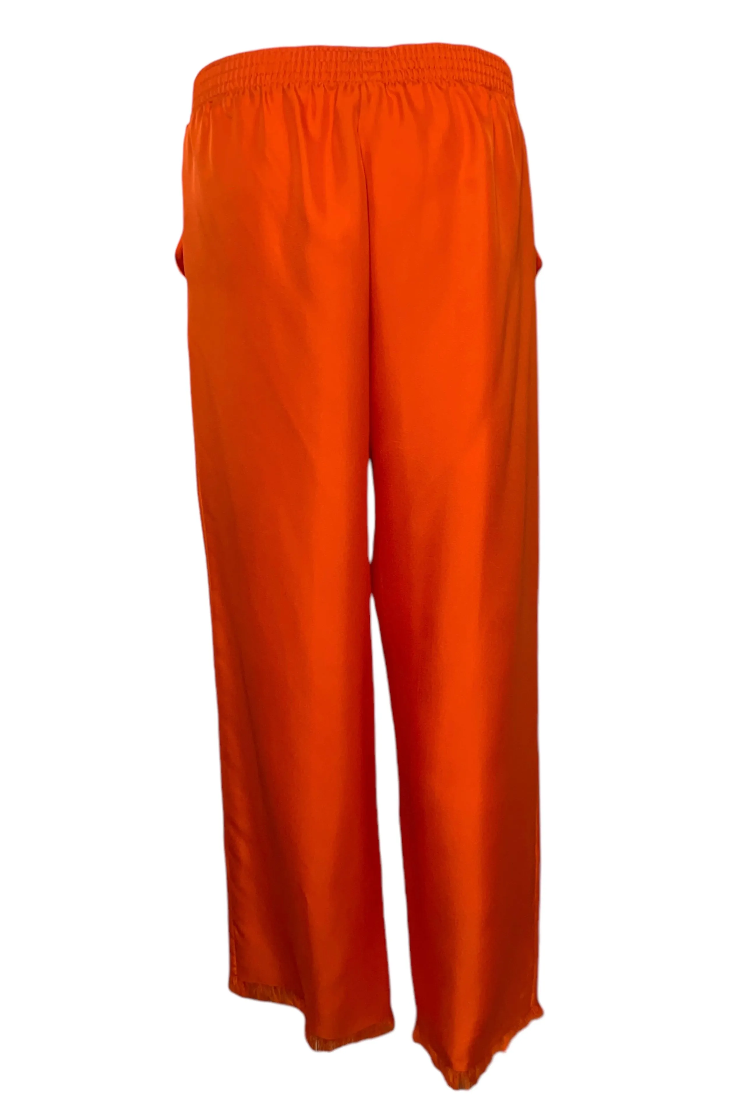 Yves Saint Laurent Orange Silk Blouse and Pants Ensemble